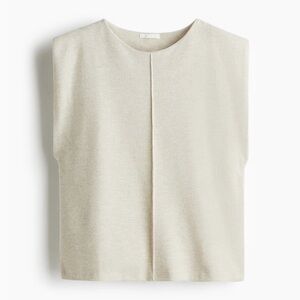 H&M Women's Light beige melange Knit Top size S new w/tags